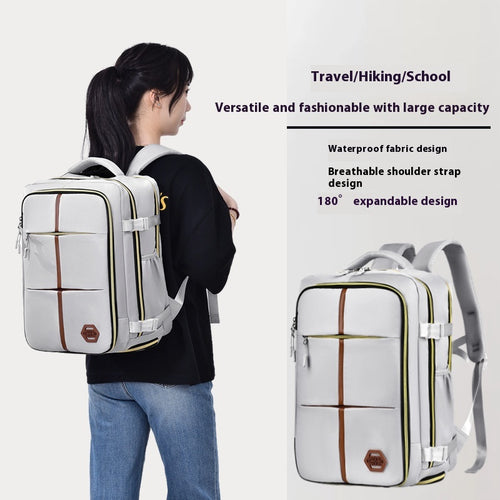 Designed as a neutral, unisex backpack, it's a practical choice for both men and women.