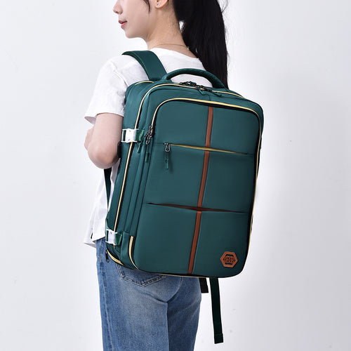 Designed as a neutral, unisex backpack, it's a practical choice for both men and women.
