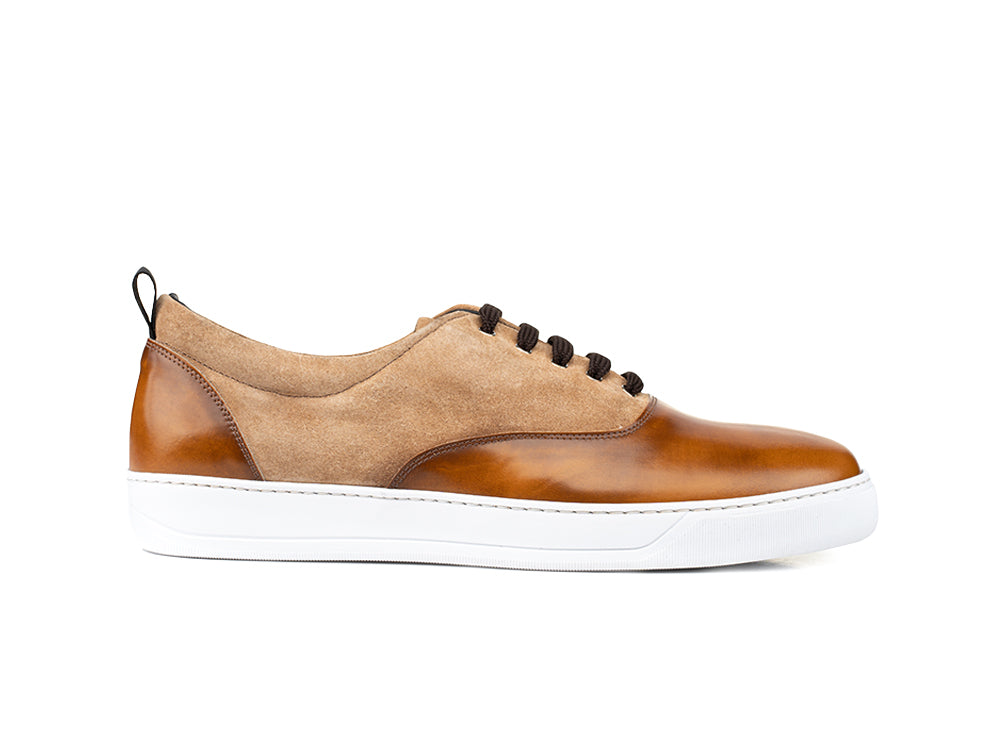Sneakers oxford polished suede brown | womens sneakers